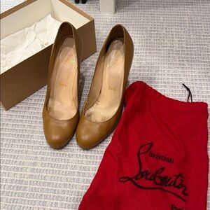 Christian Louboutin Tan Leather Heels